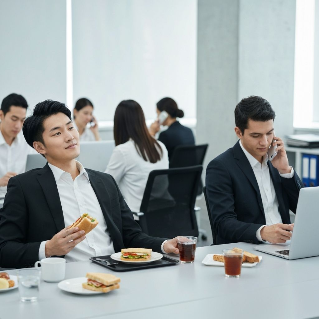 Lunchpaus på kontor