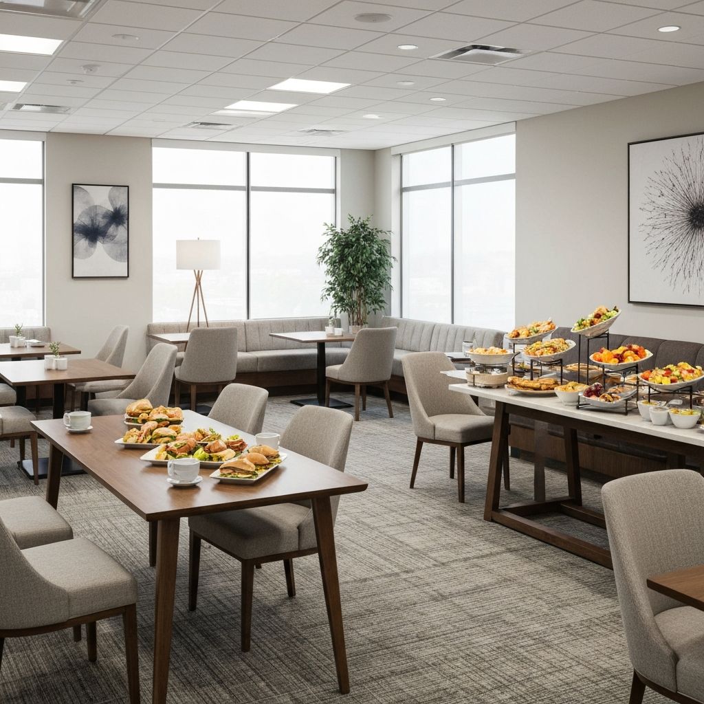 Kontor med lunchmöjligheter